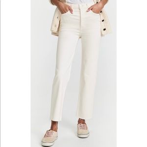 RE/DONE 70s Stove Pipe Straight Jeans in Vintage White
